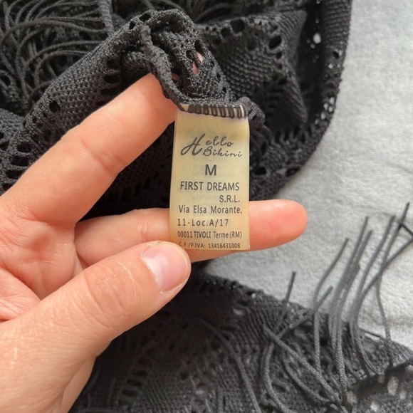 Vintage Black crotchet beach wear size 10 Hello Bikini cover up - Picture 9 of 10